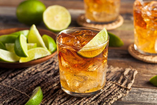 Dark and Stormy Rum Cocktail — Stock Photo, Image