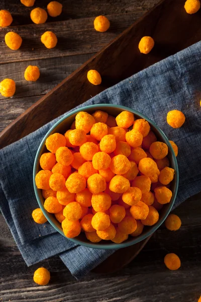 Unhealthy Cheesy Cheese Puffs — Stock Photo, Image