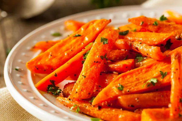 Zanahorias asadas caseras saludables — Foto de Stock