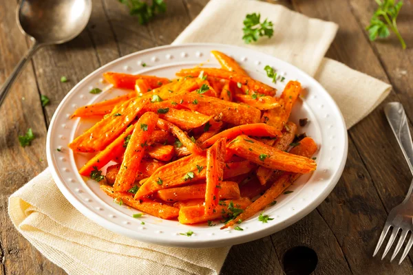 Healthy Homemade Roasted Carrots — Stock Photo, Image