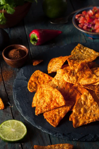 Ev yapımı biber kireç Tortilla cips