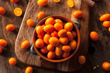 Raw Organic Orange Kumquats clipart
