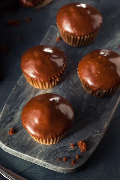 Homemade Dark Chocolate Cupcakes — Stock Photo, Image