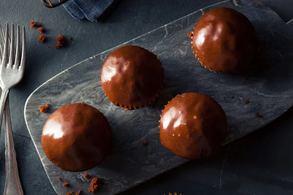 Homemade Dark Chocolate Cupcakes — Stock Photo, Image