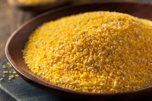 Raw Organic Polenta Corn Meal — Stock Photo, Image