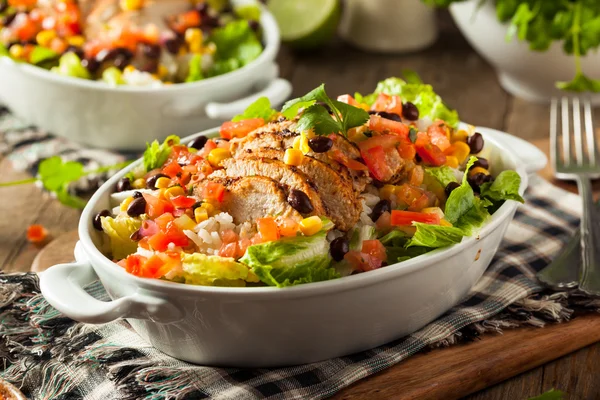 Homemade Mexican Chicken Burrito Bowl — Stock Photo, Image