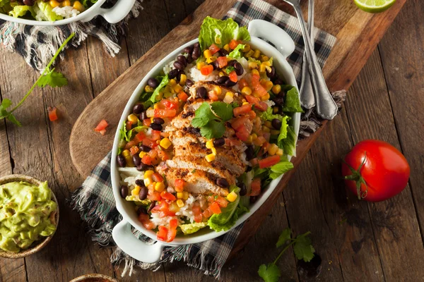 Caseiro Mexicano Frango Burrito Bowl — Fotografia de Stock