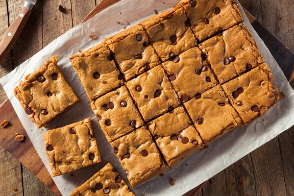 Cioccolato fatto in casa Chip Blondies — Foto Stock