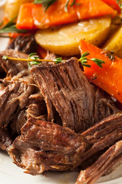 Homemade Slow Cooker Pot Roast — Stock Photo, Image