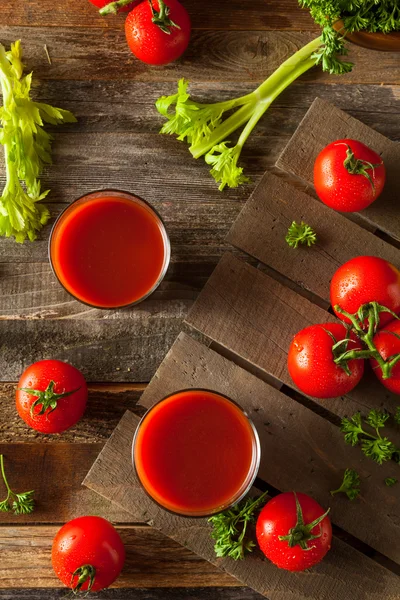 Jus de tomate biologique cru — Photo