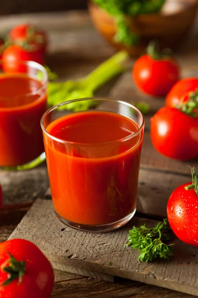 原料的有机番茄汁 — 图库照片