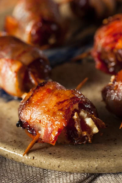 Homemade Bacon Wrapped Dates — Stock Photo, Image