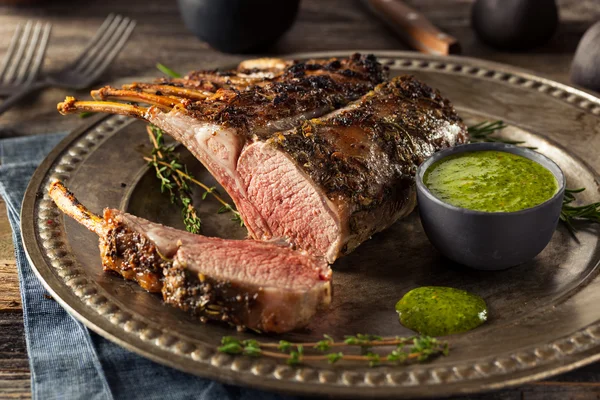 Hausgemachter Kräuterbraten Lammfleisch — Stockfoto