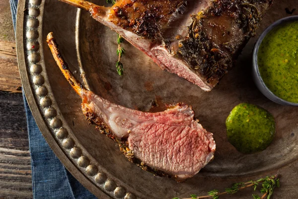 Homemade Herb Roast Lamb — Stock Photo, Image