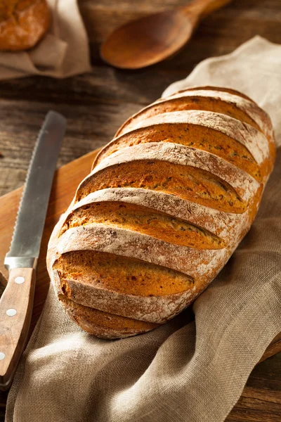 Homemade Crusty Rye Bread — Stock Photo, Image