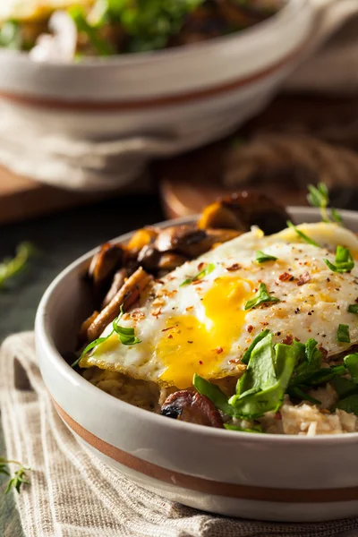 Healthy Homemade Savory Oatmeal — Stock Photo, Image