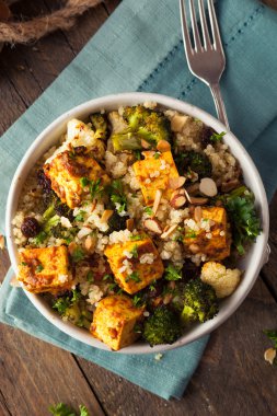 Ev yapımı Quinoa Tofu kase