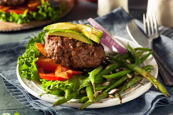 Fresh Grilled Paleo Hamburger — Stock Photo, Image