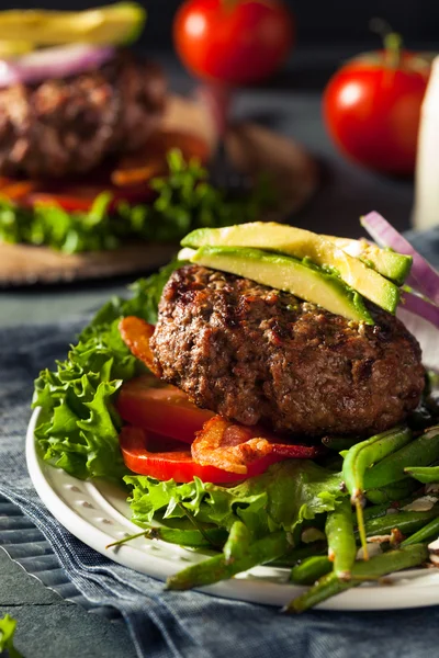 Fresh Grilled Paleo Hamburger — Stock Photo, Image