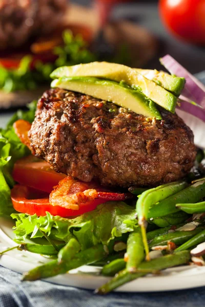Fresh Grilled Paleo Hamburger — Stock Photo, Image