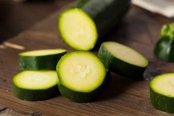 Raw Green Organic Zucchini Squash — Stock Photo, Image