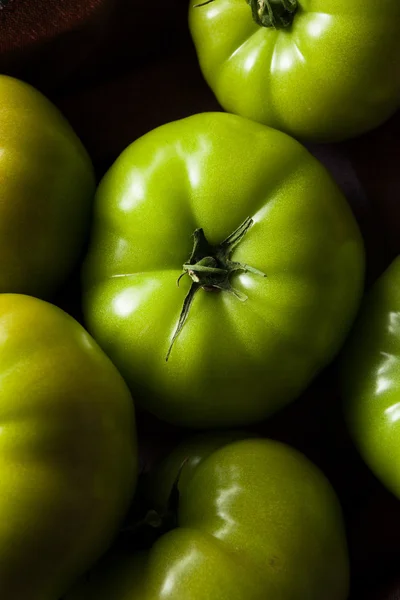 Raw Organic Green Tomatoes — Stock Photo, Image
