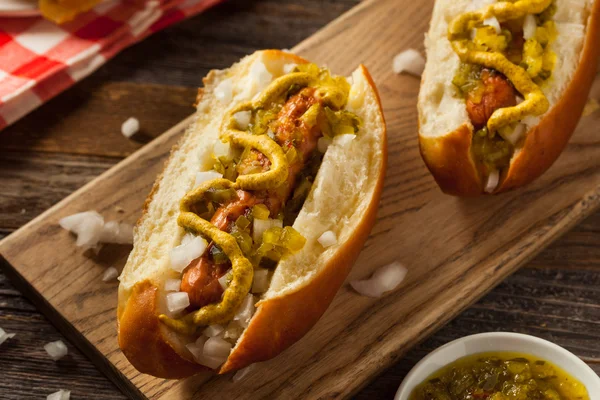 Healthy Grilled Turkey Dog — Stock Photo, Image