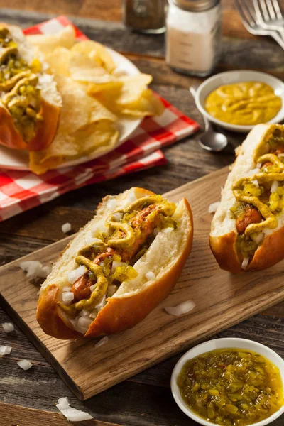 Healthy Grilled Turkey Dog — Stock Photo, Image