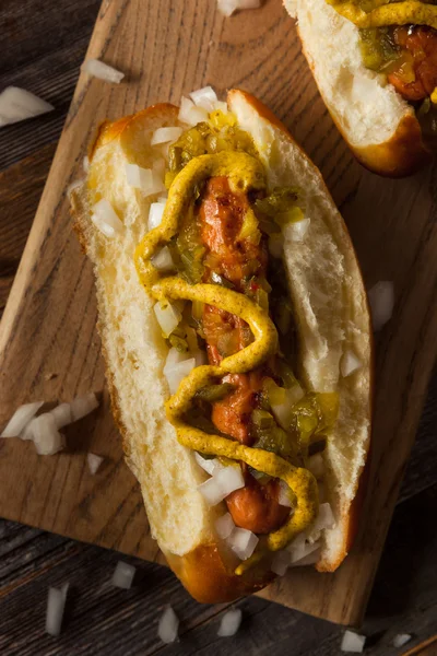 Healthy Grilled Turkey Dog — Stock Photo, Image