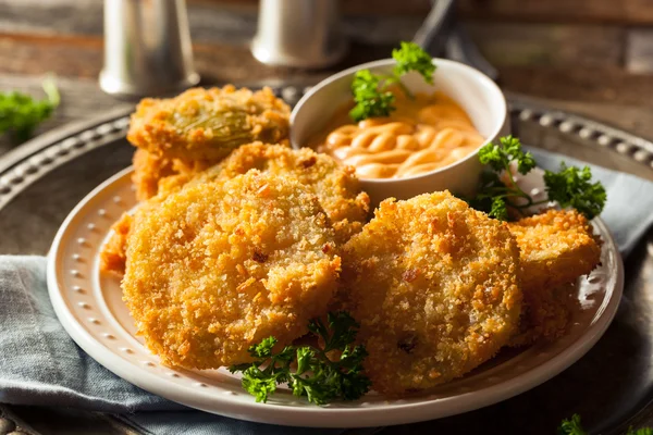 Homemade Fried Green Tomatoes — Stock Photo, Image