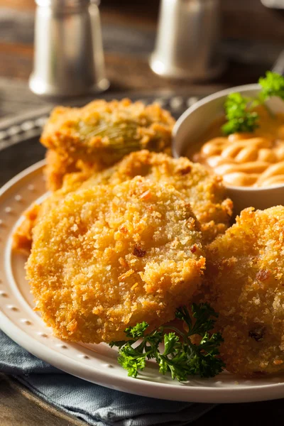 Homemade Fried Green Tomatoes — Stock Photo, Image