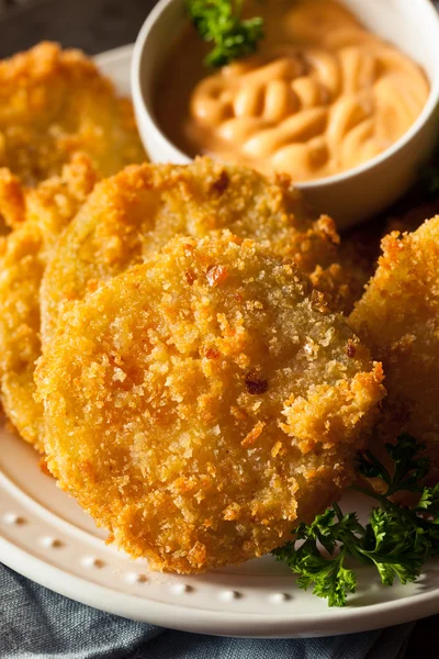 Homemade Fried Green Tomatoes — Stock Photo, Image