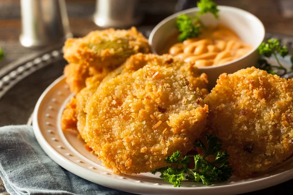 Homemade Fried Green Tomatoes — Stock Photo, Image