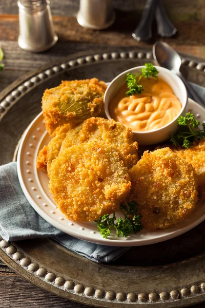 Homemade Fried Green Tomatoes — Stock Photo, Image