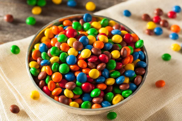 Rainbow Colorful Candy Coated Chocolate — Stock Photo, Image