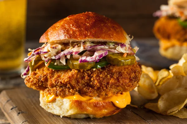 Zuidelijke land gebakken kip Sandwich — Stockfoto