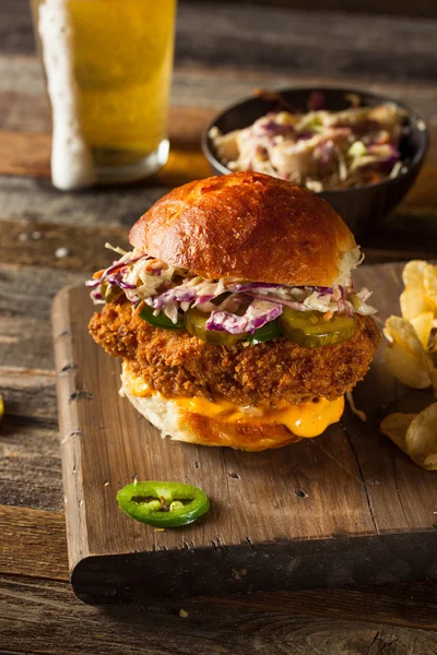 Zuidelijke land gebakken kip Sandwich — Stockfoto