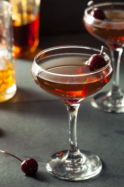 Rye Bourbon Manhattan hecho en casa — Foto de Stock