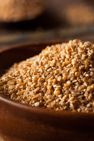 Raw Organic Whole Grain Cracked Wheat — Stock Photo, Image