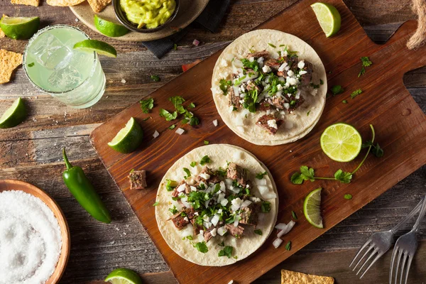 Tacos caseros de la calle Carne Asada — Foto de Stock