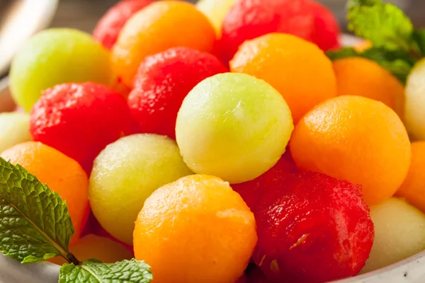 Palle di melone fatte in casa fresche — Foto Stock