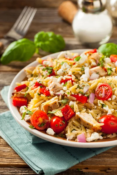 Salada caseira de frango Orzo — Fotografia de Stock