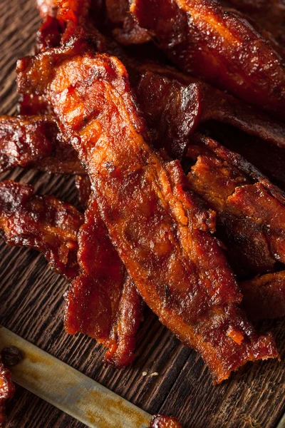 Churrasco seco caseiro Bacon Jerky — Fotografia de Stock