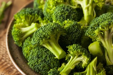 Healthy Green Organic  Raw Broccoli Florets clipart