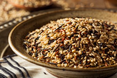 Ham kuru organik yabani pirinç