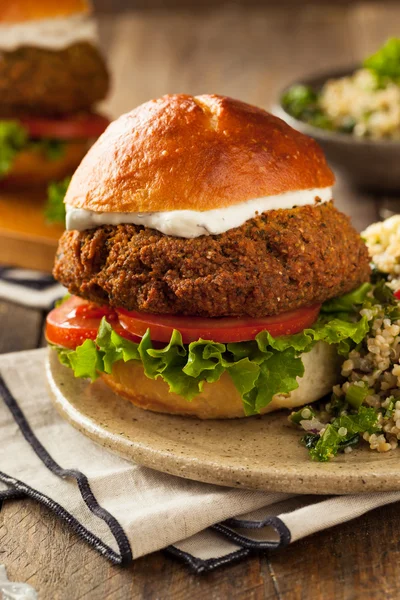 Homemade Mediterranean Falafel Burger — Stock Photo, Image
