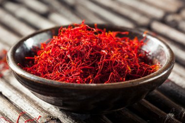 Raw Organic Red Saffron Spice clipart