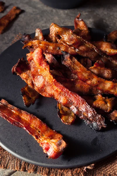 Bacon grelhado quente gorduroso — Fotografia de Stock