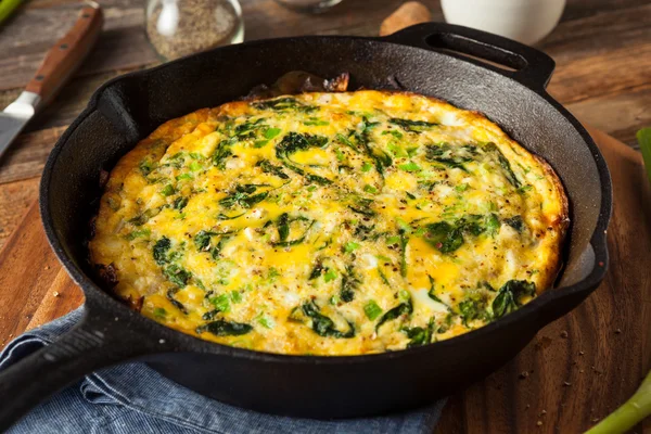 Espinacas caseras y Feta Fritatta —  Fotos de Stock