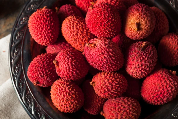 生の有機赤ライチ果実 — ストック写真